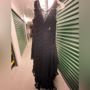 Free People Black Lace French Courtship Slip